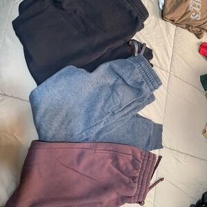 tek gear Men's Joggers Bundle in Black, Blue, and Burgundy